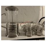 French Press and Cups Set            (hallway)
