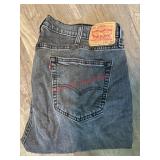 40/30 Levi 514 Black Wash Jeans