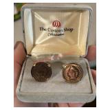 Vtg Indian Head Penny Cufflinks    (Garage)