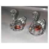 Gorham German Crystal Swan Salt and Pepper