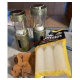 Vintage UCO Original brass candle lanterns One