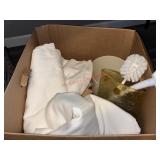 Bathroom Lot Towels, Shower Curtains and waste