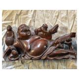 Hang Carved Buddha and babies decor