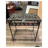 black cast iron plant stand or side table
