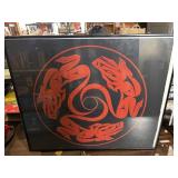 Framed Chinese Dragon Print          (Garage)