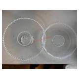 Candlewick Cake Stand and Platter Set