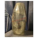 Gold Crackled Glass Tall Vase         (hallway)