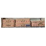paperboard decorative storage suitcases with a