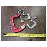 Three C clamps- garage
