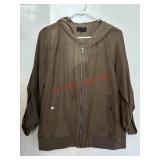 Ultra Soft Silky Large Zip Up Ladies Jacket