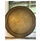 Large Etched Brass Platter      (backhouse)