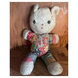 Vintage hand Made Stuffed bear              (Back