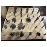 Assortment of bits in organizer