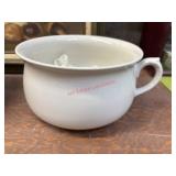 VTG White ironstone chamber pot     (Garage Back