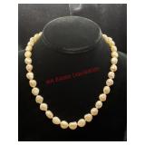14k H Clasp Real Pearl Strand Necklace