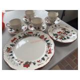 Mason Christmas Village Teacup and Plates