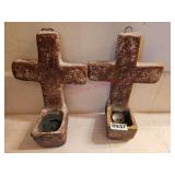 Religious candle holders- upstairs bathroom