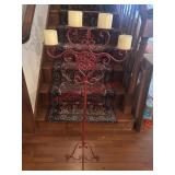 41in decorative wrought iron floor candelabra