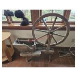 FRAGILE Vintage spinning wheel - entry way