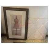 Dress Form Framed Print, Pin Board Lot