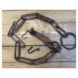 Hand Forged Antique Chain 64in       (Garage Back