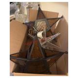 Lot of 3 Glass Stars (Middle on missing arm)