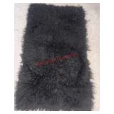 55in Black Sheep Skin Rug      (Living Room)