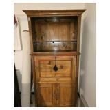 Antique or vintage secretary desk, cupboard doors