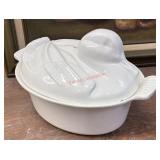 VTG Le Creuset white enameled cast iron