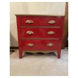 vintage, possibly Asian-inspired red and gold