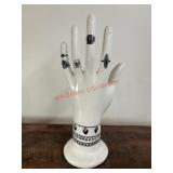 White Hand Ring Holder (Injured Thumb)