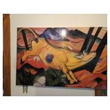 Oversized puzzle attached to canvas - upstairs