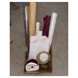 Box Lot of Tissue, Ribbon and Wrapping Paper