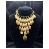 Gold Toned RLL Statement Necklace