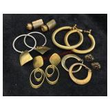 VTG Clip Ons BOHO Style  Gold Toned   Lot