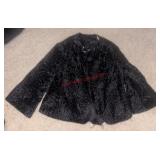 40's Curly Lamp Wool Ladies Jacket Approx Medium