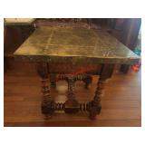 Antique Brass Top Victorian Side table