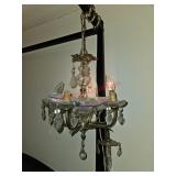 Chandelier, needs repair, power works - upstairs