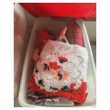 Christmas Tote of Vintage Decorations     (Sun