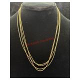 Lot of 4 Dainty Gold Chains, 10k, 14K, 585