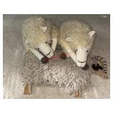 Vtg Dakin Lamp Stuffies and Home made lamp