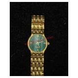 Avanti Gold Toned Gemstone Dial Quartz Watch