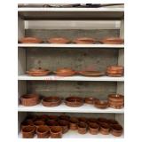 Large Lot of Vintage Redware       (Garage Back