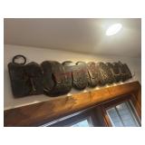 Antique, hand-carved wood wall panel Game/coat