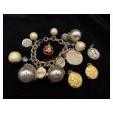 Charm Bracelet with Extra Charms Lot