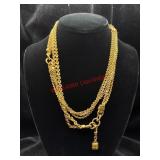 Extra Long Gold Toned Fashion Chain