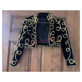 Small Vintage  black velvet bolero jacket