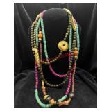 Lot of FOUR Boho Beaded Necklaces     (Jewelry)