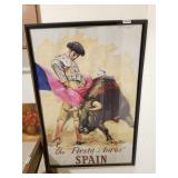 Bullfighting wall decor- upstairs left bedroom