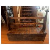 Antique Primitive Bench Seat with Storage and